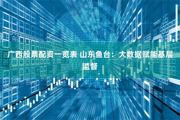 广西股票配资一览表 山东鱼台：大数据赋能基层监督